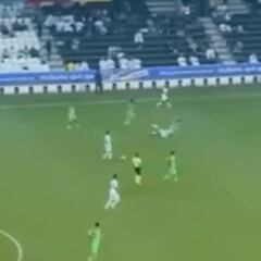 Only Xavi... tees up team mate with defence-slicing through ball