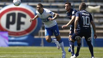 Futbol, Universidad Católica vs Universidad de Chile.
Décimotercera fecha, campeonato nacional 2020.
El jugador de Universidad Catolica Luciano Aued convierte un gol contra Universidad de Chile durante el partido de primera division realizado en el Estadio San Carlos de Apoquindo de Santiago, Chile.
04/10/2020
Marcelo Hernandez/Photosport
Football, Universidad Católica vs Universidad de Chile.
Universidad Catolica's player Luciano Aued scores against Universidad de Chile during the first division football match held at the San Carlos de Apoquindo stadium in Santiago, Chile.
04/10/2020
Marcelo Hernandez/Photosport