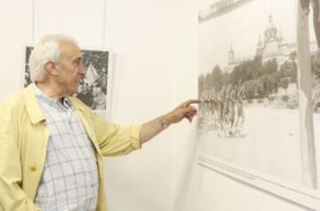 La exposición muestra la vinculación de San Lorenzo de El Escorial con el club rojiblanco a lo largo de la historia. Rodri, portero del Atlético de Madrid en los sesenta.