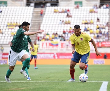 Luis Javier Suárez de la Selección Colombia ante Arabia Saudita en el Nueva Condomina de Murcia, España en Amistoso Internacional.