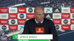 Zidane: "Estoy muy decepcionado por mis jugadores"