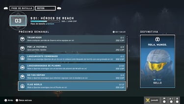 Halo Infinite, ¿cómo se sube de nivel en el pase de batalla Héroes de Reach?
