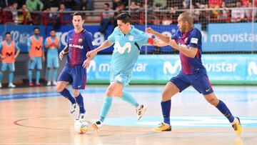 Resumen y resultado Movistar Inter-Barcelona (4-4): Remontada visitante y el pase, muy abierto