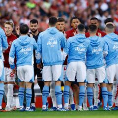 Alineación posible de Manchester City y Arsenal en el partido de Premier League