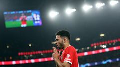 Benfica's Portuguese forward Goncalo Ramos celebrates scoring his team's third goal during the UEFA Champions League round of 16 second leg football match between SL Benfica and Club Brugge at the Luz stadium in Lisbon on March 7, 2023. (Photo by CARLOS COSTA / AFP)