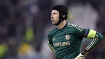 Cech, durante el empate ante el Manchester City.