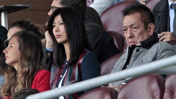 Peter Lim, en el palco del estadio de Mestalla en una imagen de archivo.