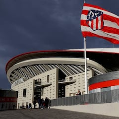 El Atleti instala mamparas contra el frío en la parte alta del Wanda