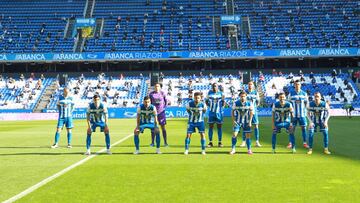 El once del Deportivo frente al Langreo.