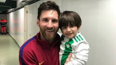 Messi se tomó una fotografía con el hijo de Guardado