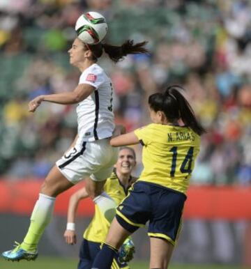 Colombia disputó cuatro partidos en Canadá 2015; ganó uno, empató otro y perdió dos.