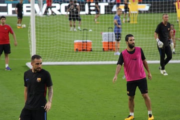 El FC Barcelona realizó su última práctica antes de El Clásico ante el Real Madrid, en el Hard Rock Stadium de Miami.