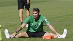 Javi Garc&iacute;a, en un entrenamiento. 