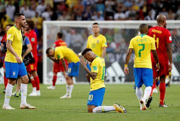 Neymar desolado tras la eliminación.