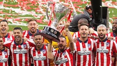 Koke Resurreccion of Atletico de Madrid with the Trophy of La Liga during the 2020/2021 spanish league, La Liga, Champions Trophy award ceremony celebrated at Wanda Metropolitano stadium on May 23, 2021 in Madrid, Spain.
 AFP7 
 23/05/2021 ONLY FOR USE IN SPAIN