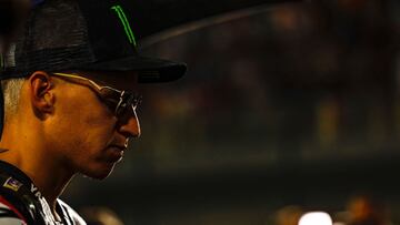 Quartararo antes de salir a la carrera de MotoGP en Qatar.