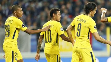 Mbapp&eacute;, Neymar y Cavani. 