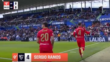 El día que se jugaba la vida el Sevilla Ramos gana el partido: vean su gol y la celebración top