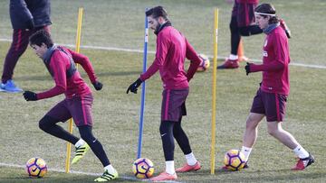 Entrenamiento del Atlético.