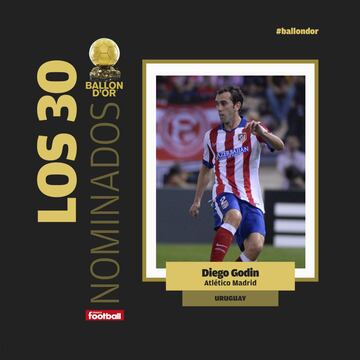 La lista de los 30 jugadores nominados al Balón de Oro