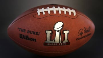 In this Wednesday, Jan. 25, 2017, photo, an NFL Super Bowl LI football is shown in Chicago. There is a quintessential American story behind the footballs used by the National Football League, one that dates to the early days of the sport. About how a family of Ukrainian immigrants opened a Chicago tannery in 1905 and came to provide the leather for the game balls used from the lowliest preseason game to the Super Bowl, including the Feb. 5 showdown between the New England Patriots and the Atlanta Falcons. (AP Photo/Charles Rex Arbogast)