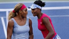 Serena Williams, left, and Venus Williams at the US Open.