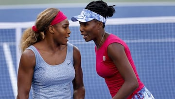 Serena Williams, left, and Venus Williams at the US Open.