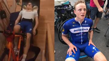 Petr Vakoc, durante su recuperaci&oacute;n tras el atropello y despu&eacute;s de concluir su primera etapa en competici&oacute;n en la Vuelta a San Juan tras terminar su recuperaci&oacute;n.