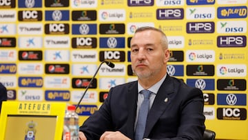 El presidente de la Uni¨®n Deportiva Las palmas, Miguel ?ngel Ram¨ªrez.