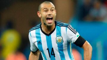5°. Javier Mascherano (33 años, vigente) ha disputado 142 partidos por Argentina.