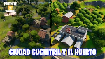 Fortnite Cap&iacute;tulo 2 - Temporada 2 | Desaf&iacute;o de Dominaci&oacute;n de la Ubicaci&oacute;n: consigue salud o aplica escudos en Ciudad Cuchitril o El Huerto