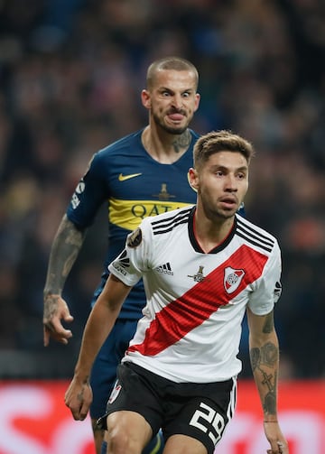 Foto del partido River Plate vs Boca Juniors correspondiente a la Final de vuelta de la Copa Libertadores 2018 celebrado en el estadio Santiago Bernabeu en Madrid, Espana.



EN LA FOTO:



Photo of the River Plate vs Boca Juniors match corresponding to the Copa Libertadores 2018 Final Final held at the Santiago Bernabeu stadium in Madrid, Spain.



IN THE PHOTO: