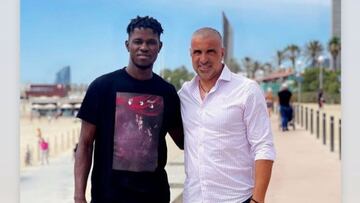 Paul, junto a Tais en Barcelona.