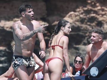 Soccerplayer Theo Hernandez on holidays in Ibiza on Sunday, 23 June 2019