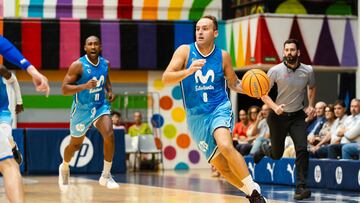 Devin Schmidt, escolta del Movitar Estudiantes, ante el Oviedo.