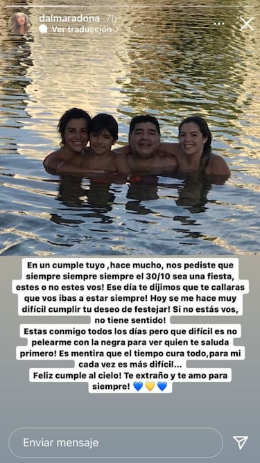 Los emotivos saludos de Claudia Villafañe, Dalma y Gianinna en el día que Diego cumpliría 61 años
