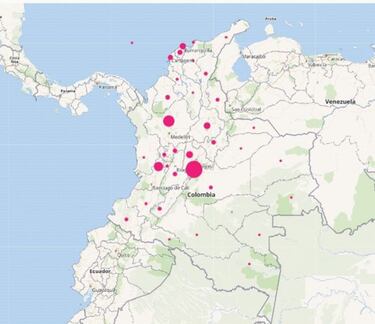 Mapa de casos y muertes por coronavirus por departamentos en Colombia: hoy, 23 de septiembre