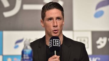 Sagan Tosu forward Fernando Torres speaks about his retirement from football during a press conference in Tokyo on June 23, 2019. (Photo by Kazuhiro NOGI / AFP)