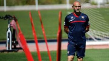 J&eacute;mez, durante un entrenamiento.