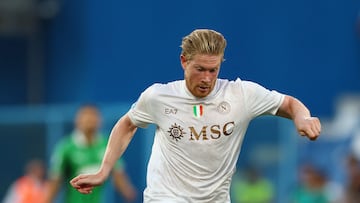 Soccer Football - Serie A - U.S. Sassuolo v Napoli - Mapei Stadium - Citta del Tricolore, Reggio Emilia, Italy - August 23, 2025 Napoli's Kevin De Bruyne in action REUTERS/Ciro De Luca