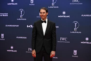 El tenista español Rafael Nadal posando en la alfombra roja