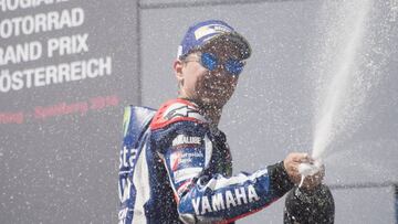 Jorge Lorenzo durante el GP Austria 2016.