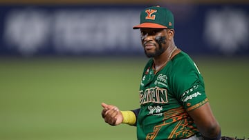 Yadir Drake of Leones de Yucatan during the game Leones de Yucatan vs Sultanes de Monterrey, corresponding to game 7 of the Kings Series of the Mexican Baseball League season 2022, at Baseball Stadium (Mobil Super) Monterrey, on September 19, 2022.
<br><br>
Yadir Drake de Leones de Yucatan durante el juego Leones de Yucatan vs Sultanes de Monterrey, correspondiente al juego 7 de la Serie del Rey de la Liga Mexicana de beisbol temporada 2022, en el Estadio de Beisbol (Mobil Super) Monterrey, el 19 de Septiembre de 2022.