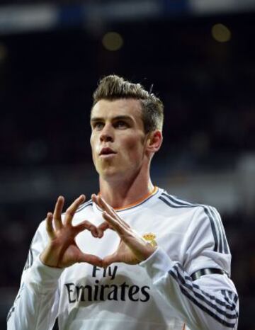 Real Madrid-Valladolid. 1-0. Gareth Bale celebra el primer tanto.