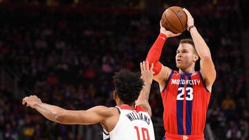 Blake Griffin, durante un partido de la NBA con los Detorit Pistons