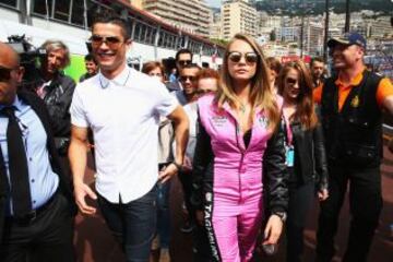 Cristiano Ronaldo y Cara Delevingne en Monte Carlo.