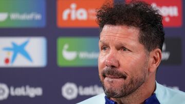 Simeone, en rueda de prensa.