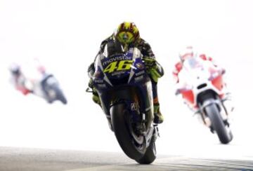 Valentino Rossi en el circuito de Motegi.