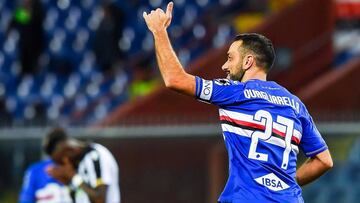 Quagliarella celebra su r&eacute;cord