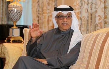 Bahraini Sheikh Salman Bin Ebrahim Al-Khalifa speaking in Doha.